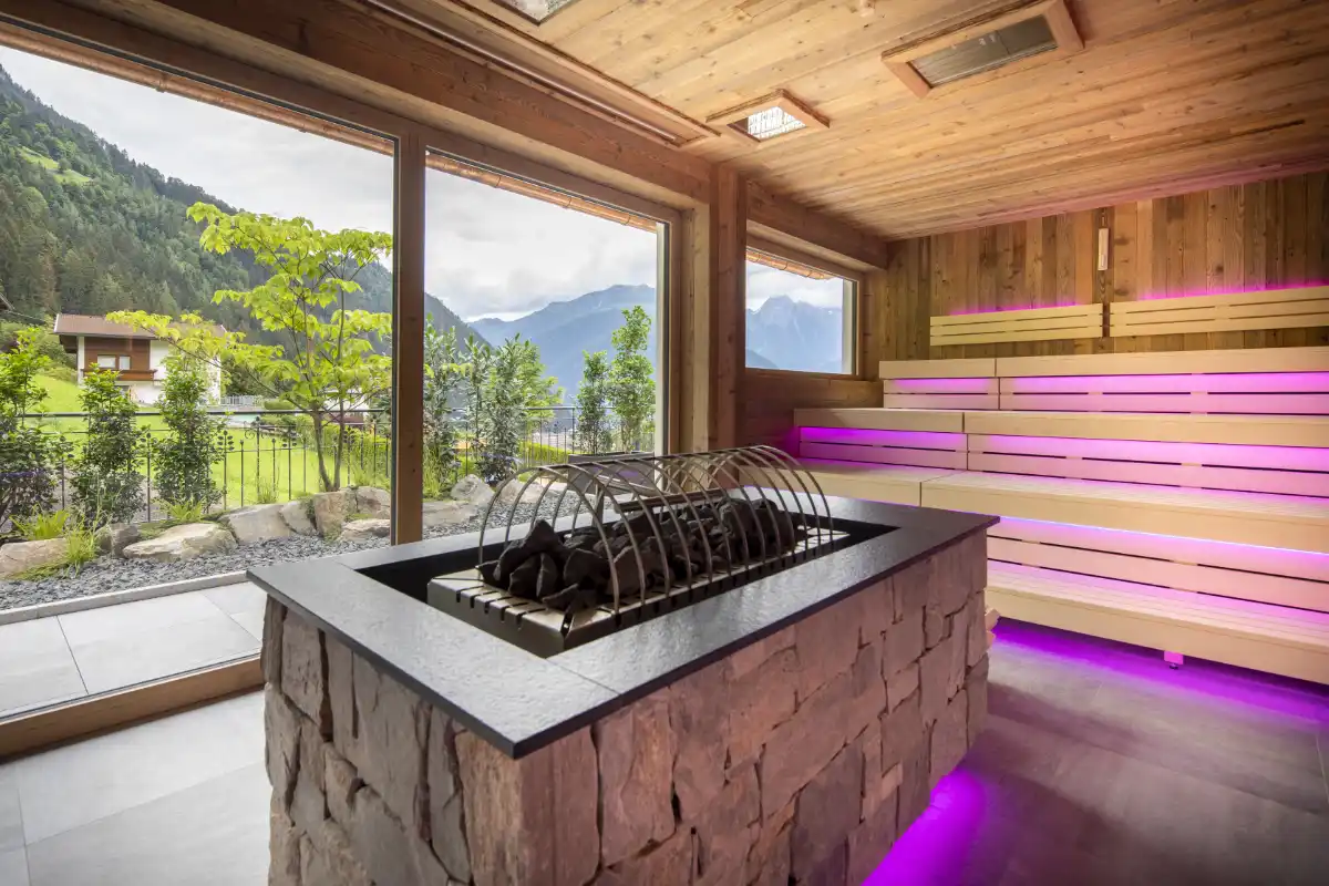Aufguss Sauna Ausblick Stock Resort